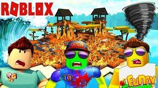 Survival CRAZY island in ROBLOX! Joint adventures with Funny Games TV and Roblox Games TV