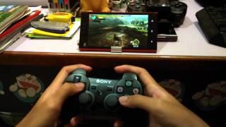 xiaomi Mi3 play PSP game Monster Hunter with Joystick