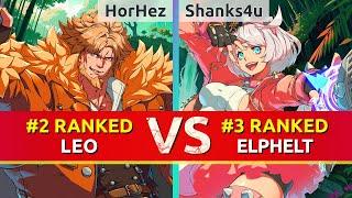 GGST ▰ HorHez (#2 Ranked Leo) vs Shanks4u (#3 Ranked Elphelt). High Level Gameplay