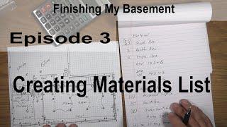 Episode 3 Creating a Materials List