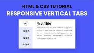 Responsive Vertical Tabs Using HTML, CSS & Javascript