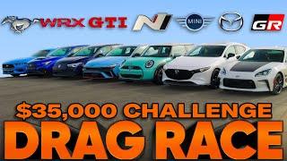 We Race Every Quick Car Under $35,000  — Jason Cammisa Ultimate Drag Race Replay