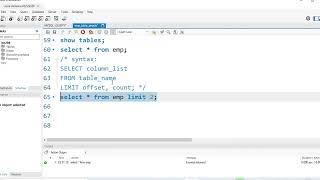 How to use LIMIT keyword with ORDER BY clause using MySQL Workbench 8.0.30