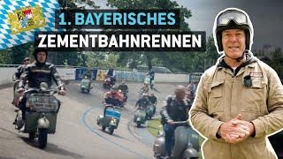 The First Bavarian Cement Track Race with Old Vespas in Oberpöring!