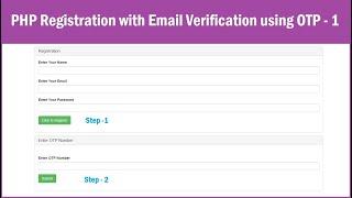 PHP Registration with Email Verification using OTP - 1