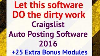 Craigslist Auto Posting Software 2016