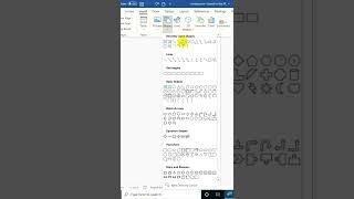 Insert Shape in Ms. Office Word