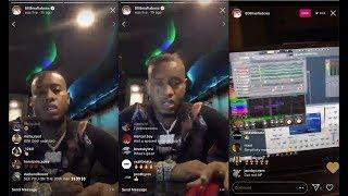 Southside Shows Screen While Playing Beats on Tour Bus 