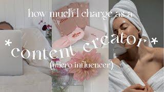 how much I charge as a content creator/micro influencer. Sponsored posts, and UGC rates explained!!