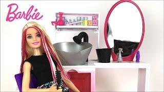 MATTEL BARBIE SPARKLE STYLE SALON COMPLETE WITH COMB ON GLITTER AND A REAL WORKING SINK - UNBOXING