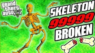 GTA 5: Breaking EVERY BONE As SKELETON In GTA V ! ( GTA 5 mods )