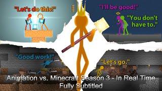 I added subtitles to @alanbecker's Animation vs. Minecraft Season 3 - In Real Time