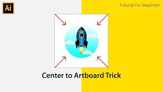 Easy Trick Center Objects Automatically - Adobe Illustrator Tutorials