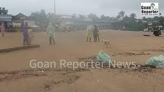 Goan Reporter News: Heavy Rainfall Triggers Huge Waves at Calangute Beach