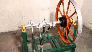 How To Make  Flywheel Free Energy Generator  With Connect Spring Machine Complete Prosses New Idea