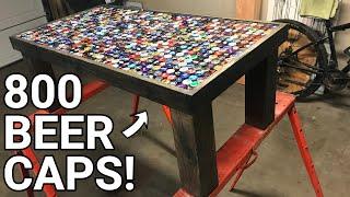 Building Beer Cap Coffee Table in 14mins