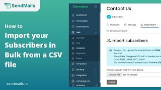 How to Import Subscribers in Bulk from a CSV File | SendMails.io