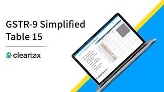 GSTR-9 Simplified - Table 15