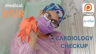 ASMR  CARDIO EXAM  TENDER NURSE DOSE FULL EXAM ON YOUR HART #asmrmedical #glovesounds #asmrtingles