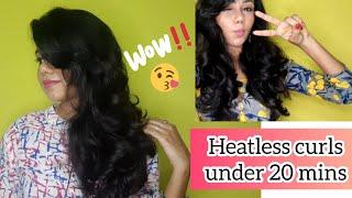 Heatless Voluminous bouncy Curls in Tamil | No Heat No product damage free curls | English subtitle