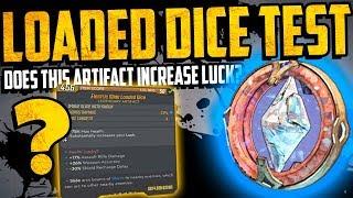 Borderlands 3: TEST - Does The LOADED DICE Artifact Actually Increase LUCK & Legendary Loot Drops?