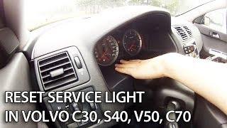 How to reset SRI service reminder indicator in Volvo V50 S40 C30 C70 S60 S80 V70 (SRL maintenance)