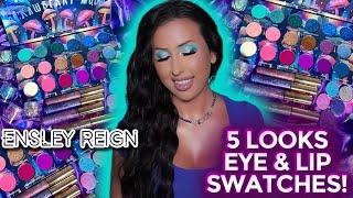 STRAWBERRY MOON FULL COLLECTION FROM ENSLEY REIGN COSMETICS | EYE SWATCHES, LIP SWATCHES, 5 LOOKS!