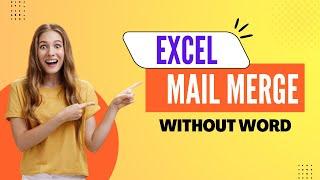 Excel Mail merge tool | Excel Mail Merge without word | Excel bulk letter print & email