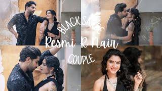 Resmi R Nair Romantic Couple Shoot In Black Saree | रेसमी आर नायर की रोमांटिक जोड़ी