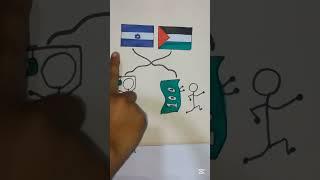 Palestine and Israel drawing | Hamna Arts #hamnaarts #shorts #shortsfeed