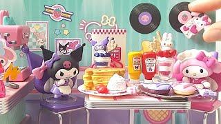 Unboxing Re-Ment Full Set Blind Box Tokimeki Diner Melody & Kuromi Miniature Restaurant Sanrio Toy