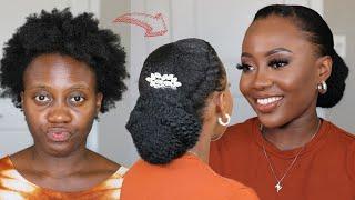 Simple and Elegant Hairstyle on SHORT 4c Natural Hair In 10 minutes!