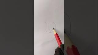 "Intricate Pencil Drawing of Letter 'D' | Word Art Masterpiece"#pencildrawing #wordart #sketching