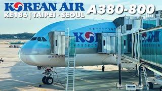 JUMBO! Korean Air A380 Flight KE186 Taipei - Seoul (East Asia Trip Part 4)