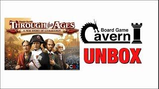 Board Game Cavern unboxes "Through The Ages"