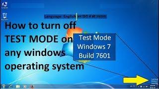 Windows TEST MODE watermark removal | English