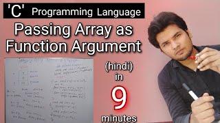 Passing array as function argument in C in hindi -passing array element to a function-C programming