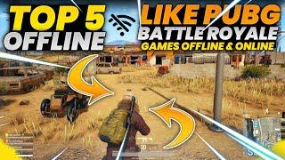 Top 5 BATTLE ROYALE Games Like PUBG Offline & Online | like pubg mobile battle royale games offline