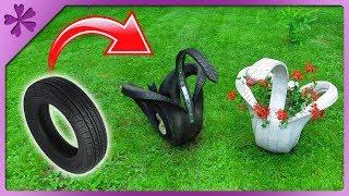 DIY How to make car tire swan (+special guest)(ENG Subtitles) - Speed up #500