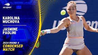 Karolina Muchova vs. Jasmine Paolini Condensed Match | 2024 US Open Round 4