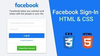 HTML & CSS Beginner Project Tutorial - Facebook Sign In Page Using Flexbox
