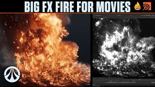 BIG FIRE  | Houdini FX Tutorial - Full Scene Included |