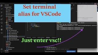 Set up Mac OS terminal to open #vscode with another alias and not using code .!