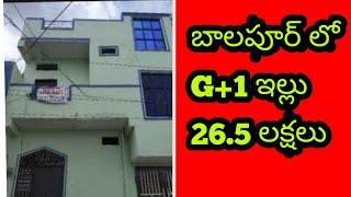 G+1 house sale at Balapur // Hyderabad