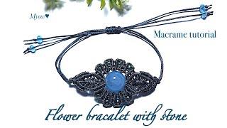 Macrame flower bracelet - DIY by Myow Handmade - tutorial VT0020