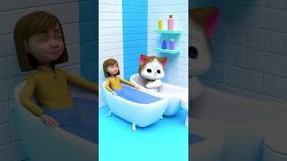 Katie and Kitty's Bathtub Trouble #funny #animation #shorts