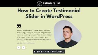 How to Create Testimonial Slider in WordPress | WordPress design Tips and Tricks