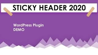WordPress Sticky Header Plugin – Sticky Header 2020