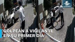 ¡Otra vez en Puebla! golpean a vigilante en su primer día de trabajo