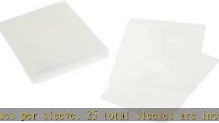 Atlantic 25 Pack Movie Sleeves - Clear Sleeve hold two discs each, Protects Discs Against Scratches